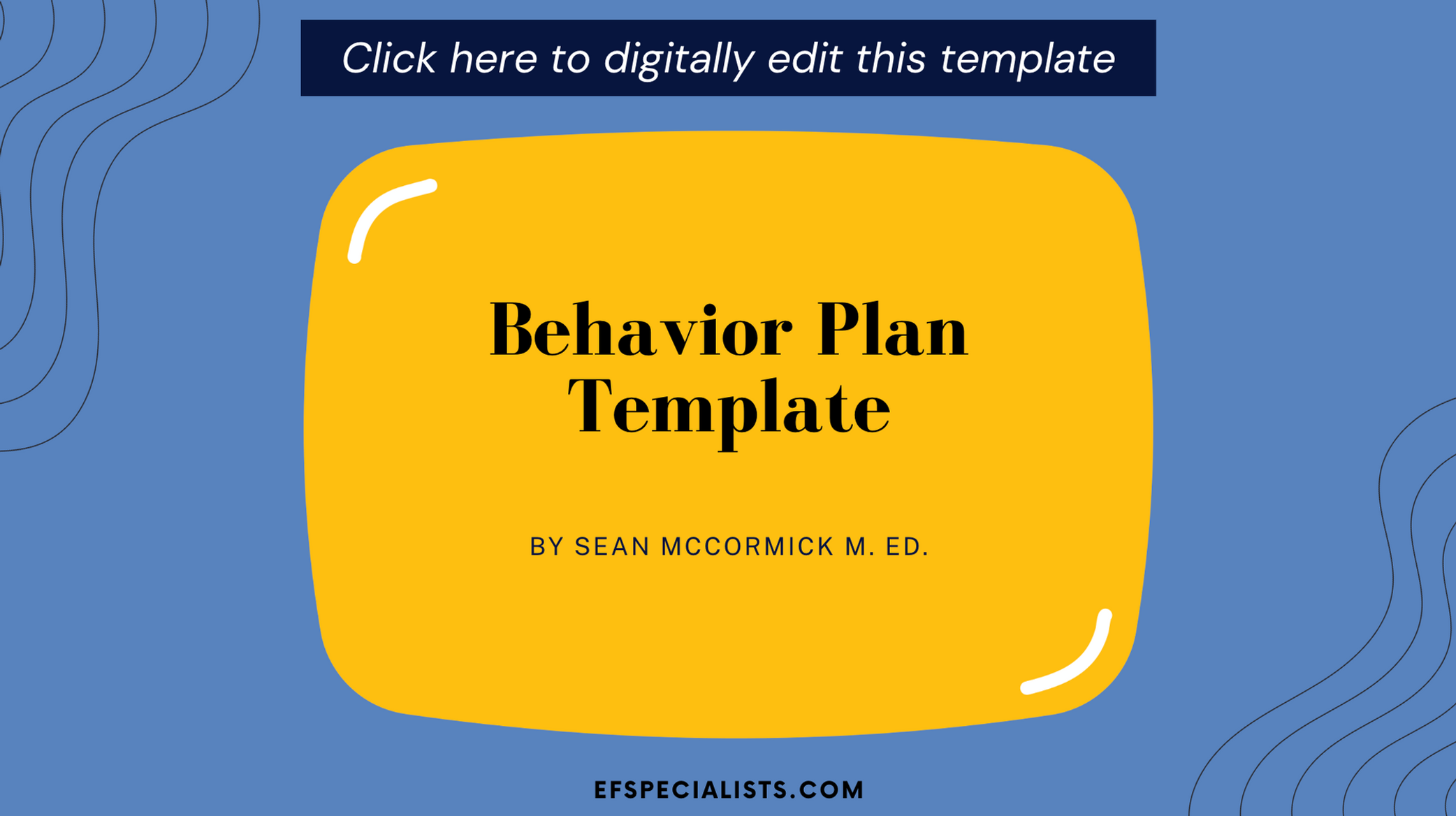 Behavior Plan Template