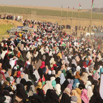 PALESTINE - Big women protest in Gaza