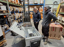 Abholung des Umrichters für den Sägeantrieb