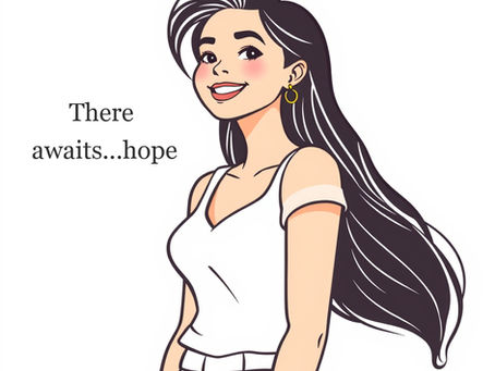 A girl awaits for hope