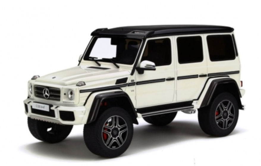 Mercedes G500 4x4² White Limited Edition to 2000pcs 1/18 Model Car by GT Spirit