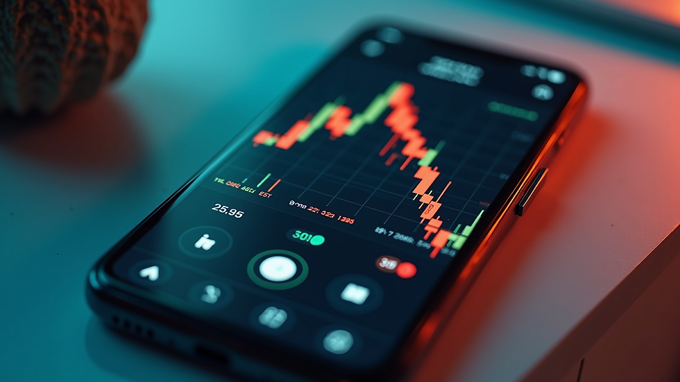 Close-up view of a smartphone displaying a cryptocurrency trading app