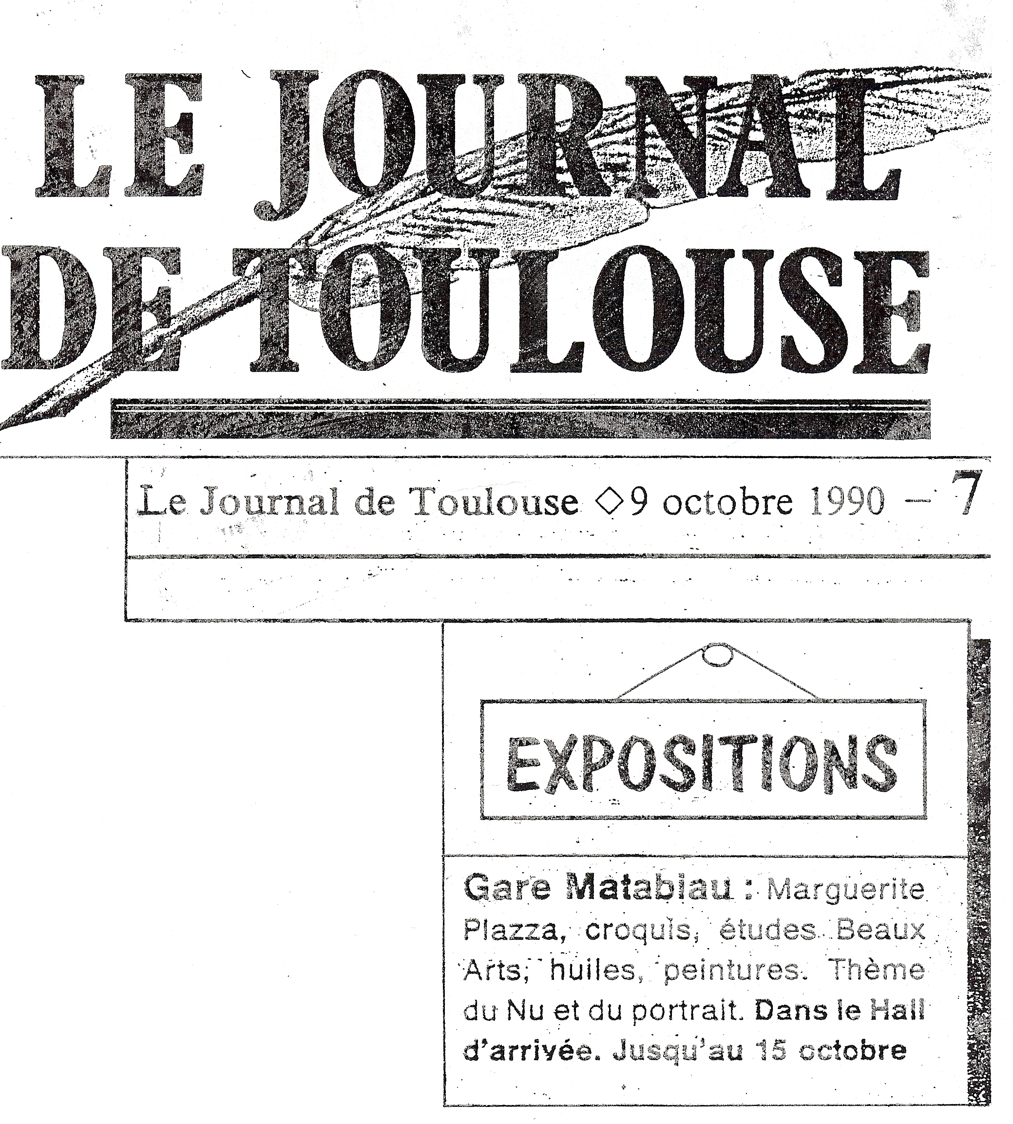 1990 Expo individuelle annonce