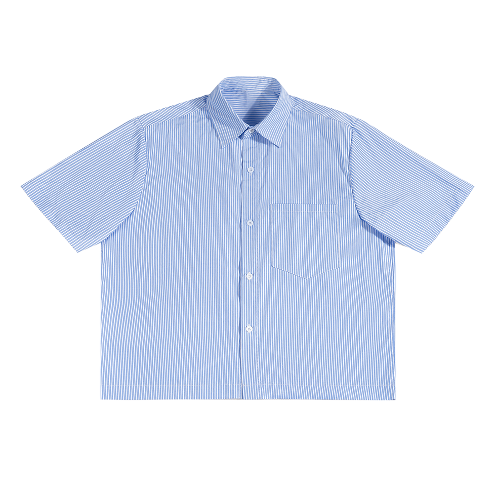 Thumbnail: 'YHWH' Oversized Vertical Stripe Boxy Shirt