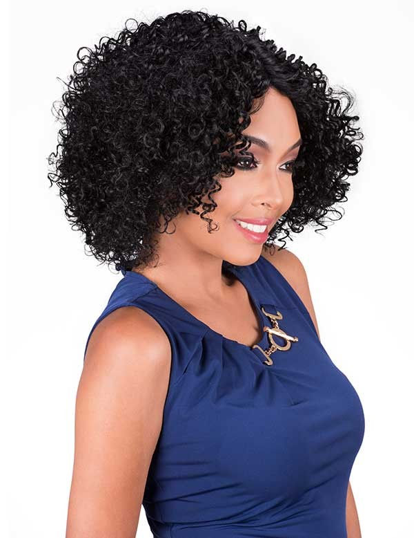 Thumbnail: Woman with curly black hair smiles; wearing blue top, D'Paradise Beauty Supply.
