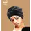 Thumbnail: Woman wearing black turban by Qlat, D'Paradise Beauty Supply, elegant headwear fashion.