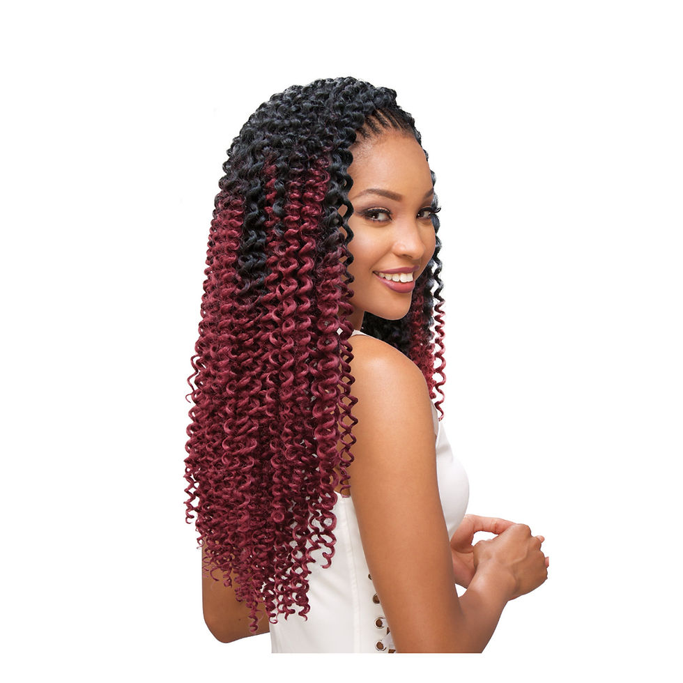 Thumbnail: Woman with red and black curly hair smiling D'Paradise Beauty Supply