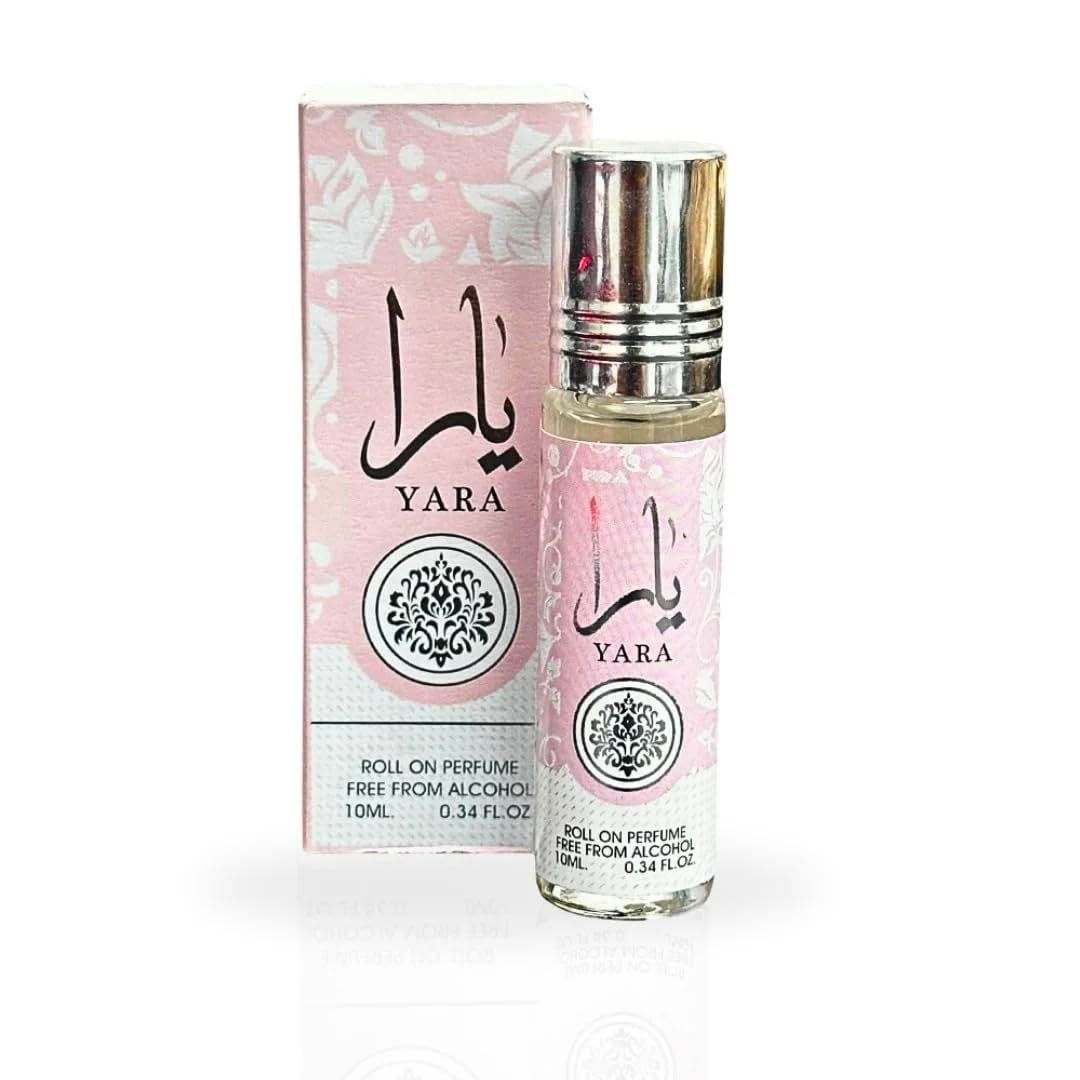 Yara roll-on perfume with pink design and visible text D'Paradise Beauty Supply