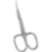 Small stainless steel scissors for trimming nails, close up shot