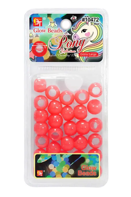 Thumbnail: Package of Pony Collection Extra Large beads, for hair accessories, D'Paradise Beauty Supply.
