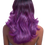الصورة المصغرة: Woman with purple wavy hair; Sensationnel Empire Bundle Deep natural on display.