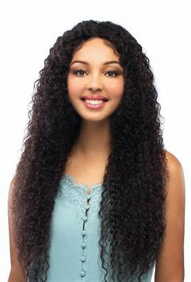 थंबनेल: Young woman with long curly hair smiling, Trio 8" One Pack Solution Flat Wave Color 1.