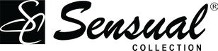 Sensual Collection logo with black text and white SC logo on black.