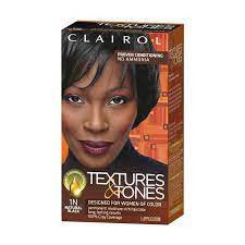 Thumbnail: Clairol Textures & Tones hair dye box with a woman's face and text.