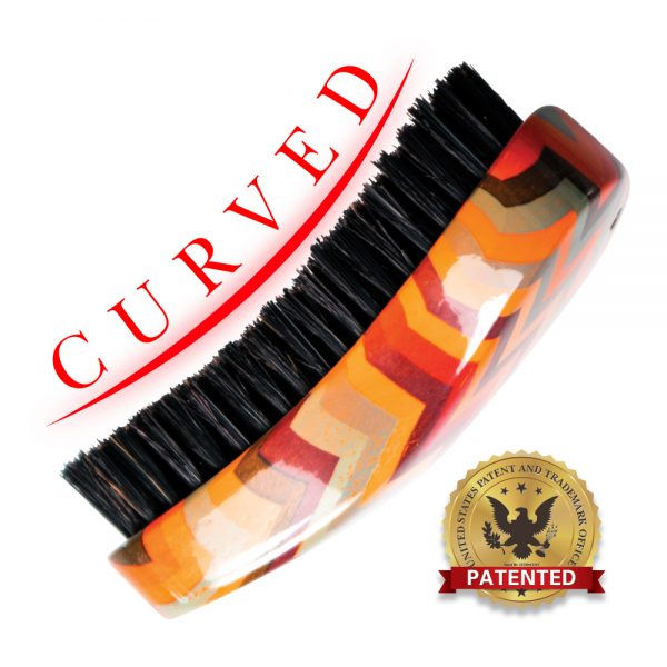 Miniaturbild: Curved brush with text curved and patented seal. D'Paradise Beauty Supply.