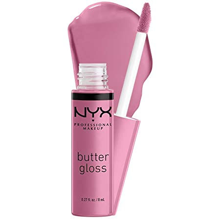 Thumbnail: Pink NYX Butter Gloss lip gloss product with visible text and texture.