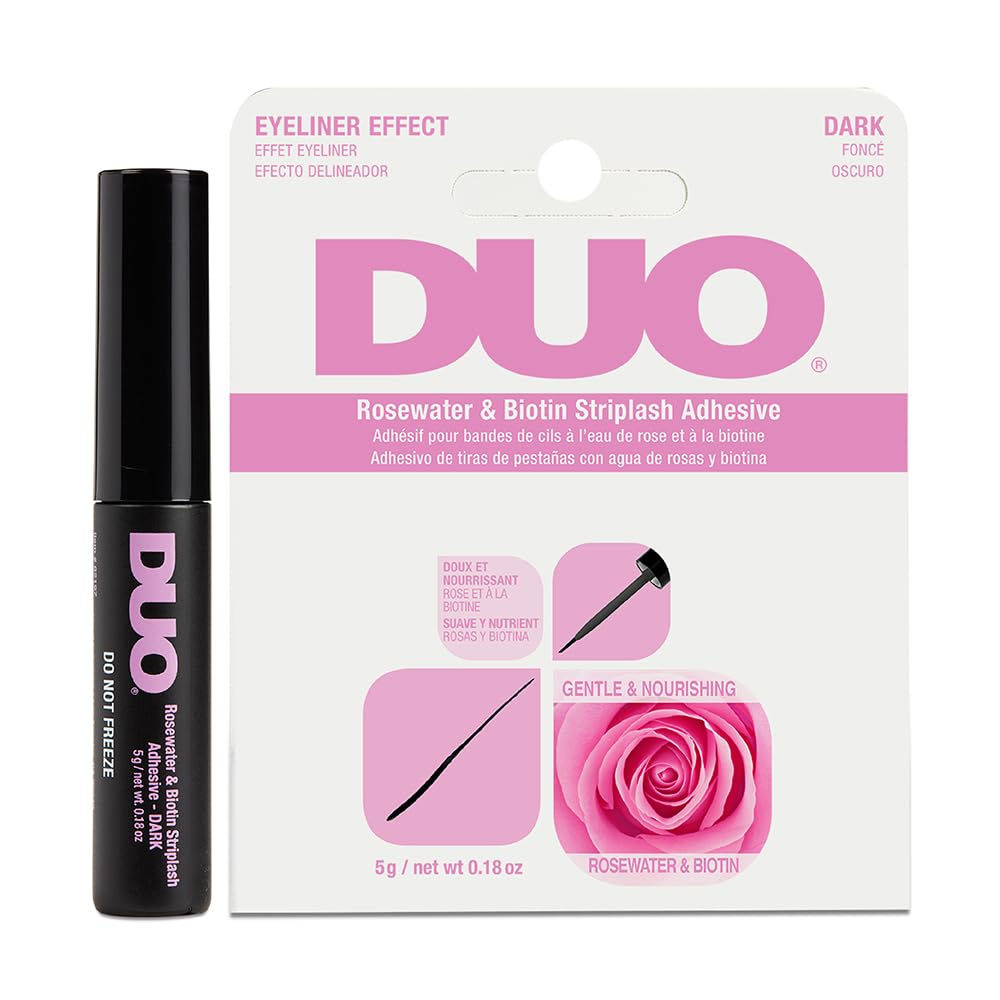 DUO Eyelash Glue - Rosewater & Biotin Strip Lash Adhesive with Eyeliner Effect