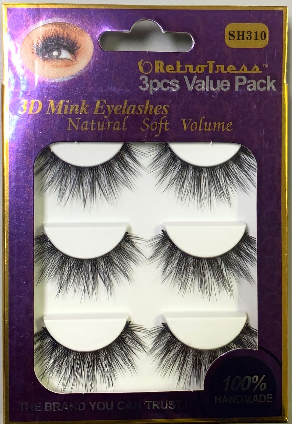 Thumbnail: OrinRelaXX 3pcs Value Pack 3D Mink Eyelashes Natural Soft Volume D'Paradise Beauty Supply