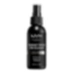 Black NYX Professional Makeup Radiant Finish Setting Spray bottle, radiant skin.