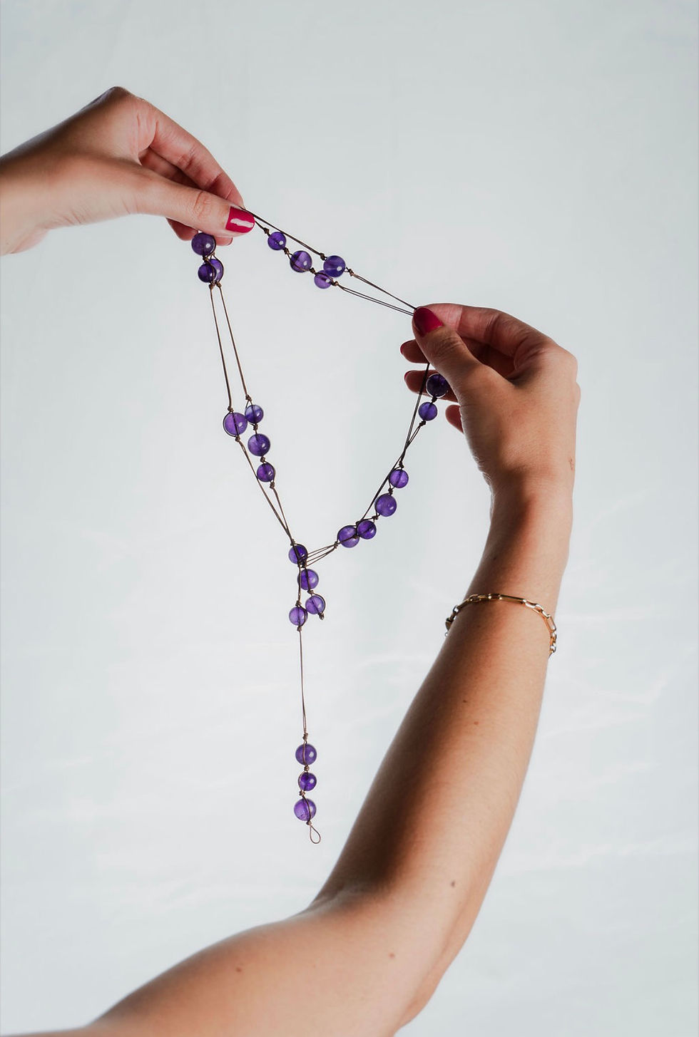 Miniatura: Violet aura necklace 