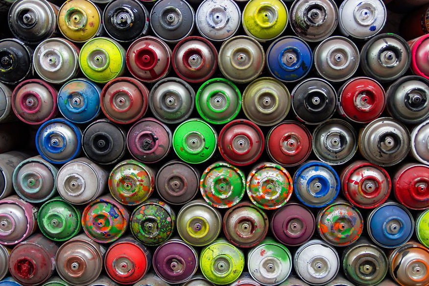 Colorful Spray Cans