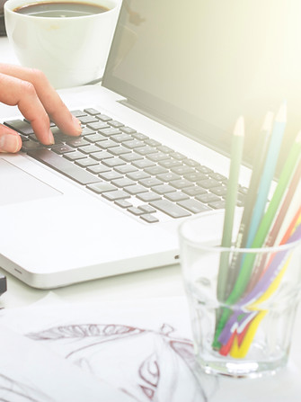 writing on computer