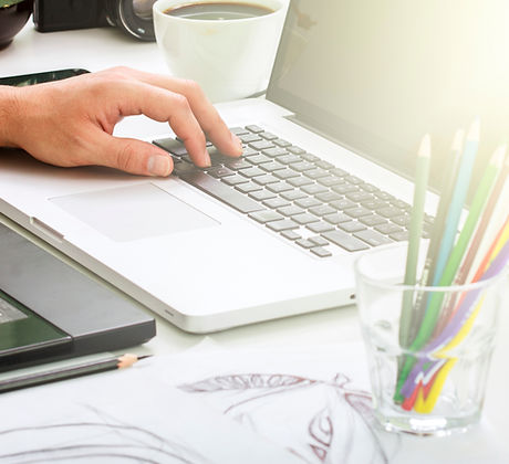 writing on computer