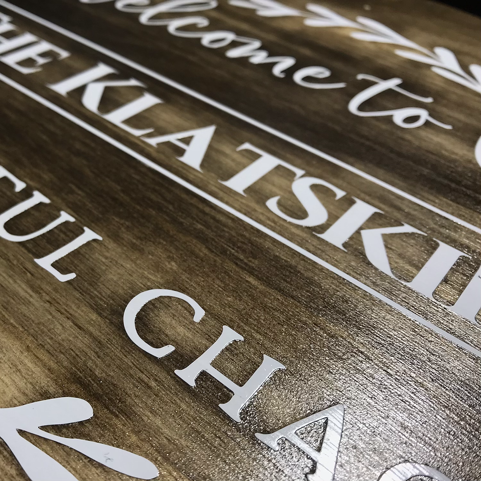 Thumbnail: 15" Solid Wood Dark Stained Family Sign, house warming gift,
