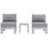 Thumbnail: Shore 3 Piece Outdoor Patio Aluminum Sectional Sofa Set