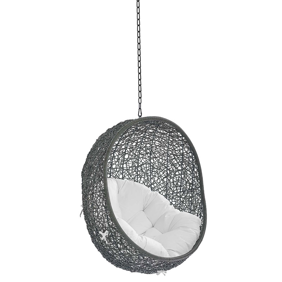 Thumbnail: Hide Sunbrella® Fabric Swing Outdoor Patio Lounge Chair Without Stand