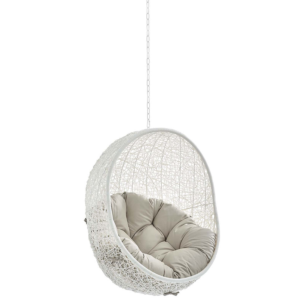 Thumbnail: Hide Sunbrella® Fabric Swing Outdoor Patio Lounge Chair Without Stand