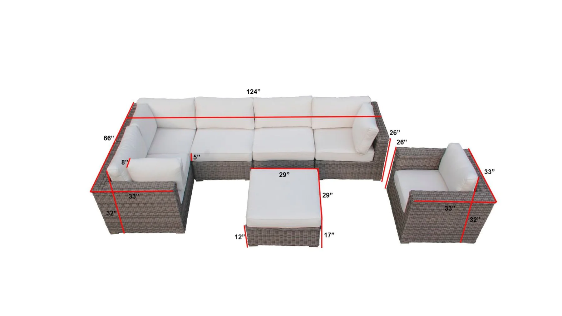 Jr400 Canvas 7pcs Jr's Patio