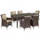 Thumbnail: Conduit 7 Piece Outdoor Patio Wicker Rattan Dining Set