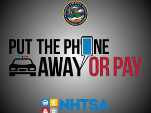 MPD increases enforcement April 6–13 targeting distracted driving. Put the phone down and drive responsibly. #PutThePhoneAwayOrPay #MPD