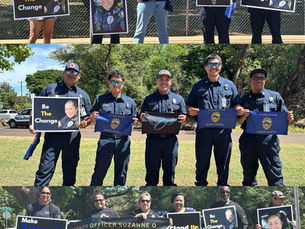 The Maui Police Department thanks the Molokaʻi community for supporting Officer Suzanne O and invites residents to the remaining sign-waving events in Lānaʻi, Hāna, Kīhei, and Wailuku.