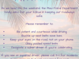 Aloha Friday Reminder: Drive with Aloha 🌺