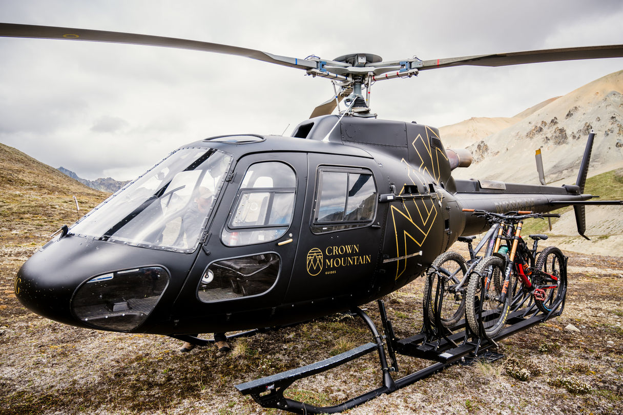 heli biking adventures with Crown Mountain Guides