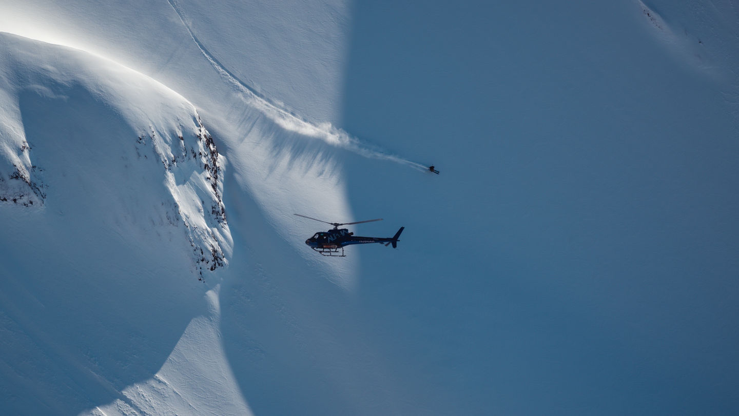 heli skiing adventures with Crown Mountain Guides