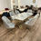 Thumbnail: dining set with gold legs