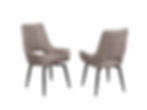 Detail view of Judi dining chair black powder-coated steel legs