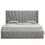Thumbnail: Image zoom and add to cart placeholder for Eva light grey upholstered platform storage bed Wix product gallery.