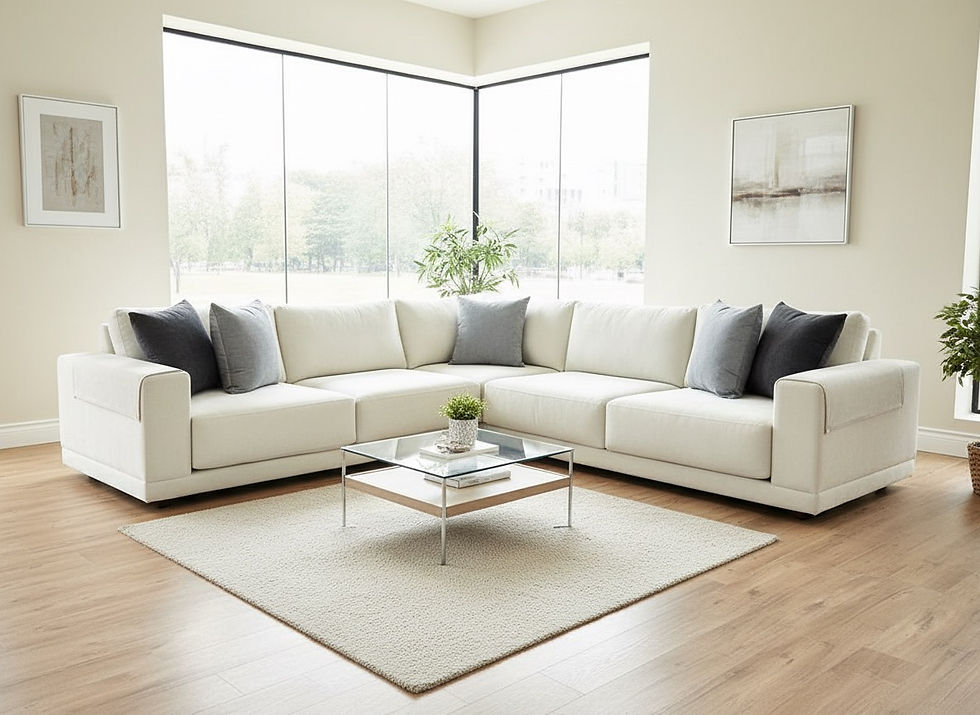 Mello modular sectional sofa, fully customizable layout, stain-resistant wave performance fabric, Canadian-made