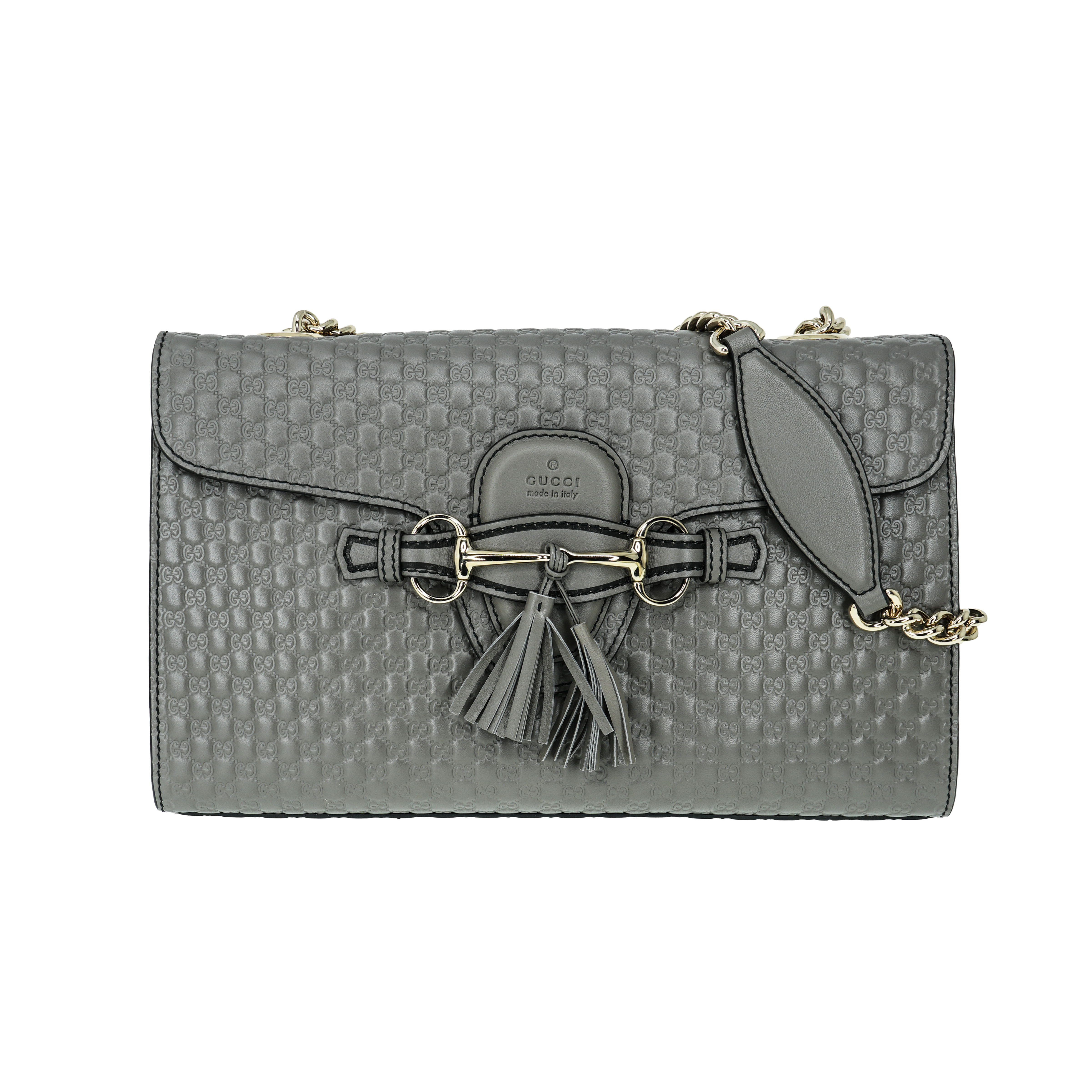 Gucci Medium Emily GG Leather Chain Shoulder Bag