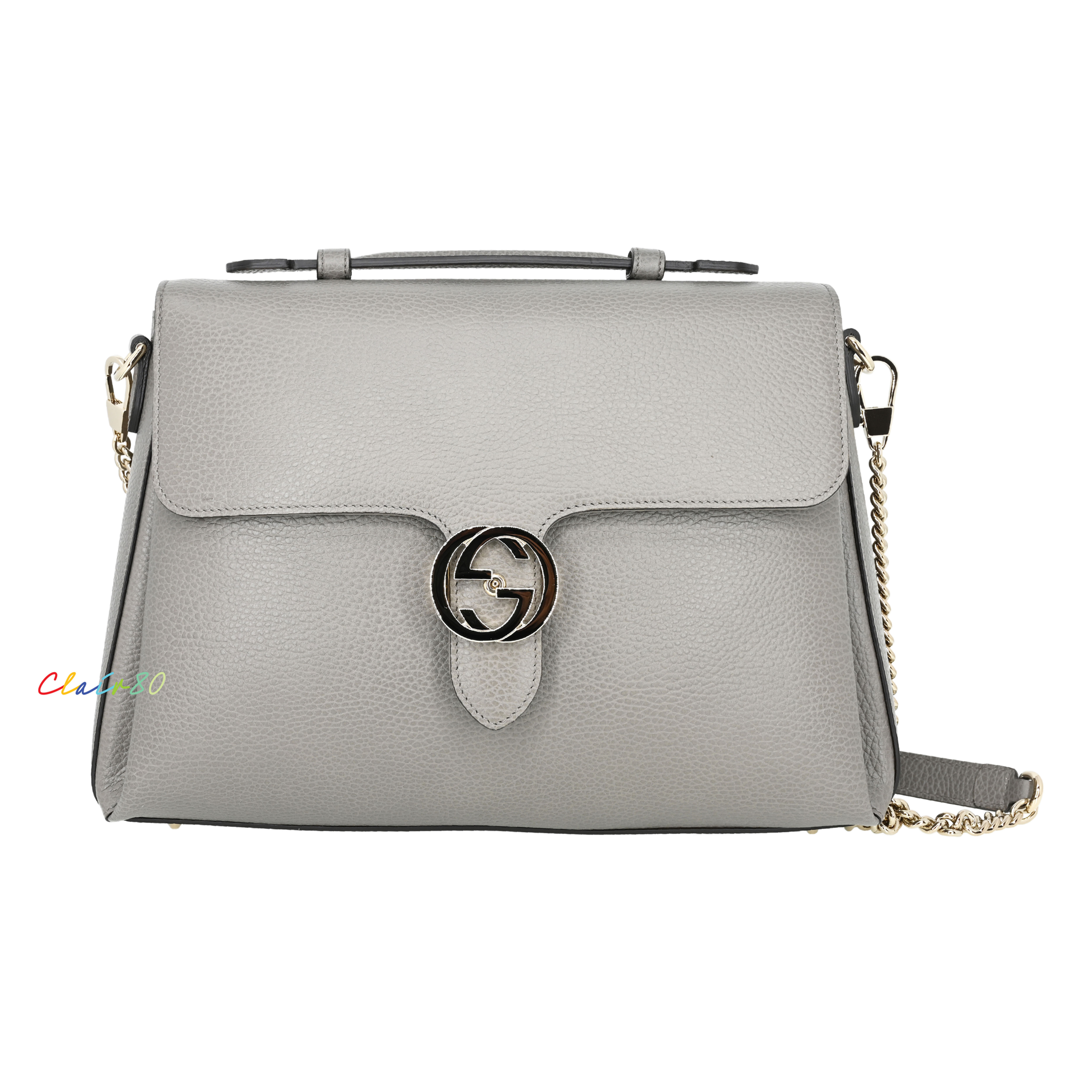 Gucci 510306 GG Interlocking Large Leather Shoulder Bag