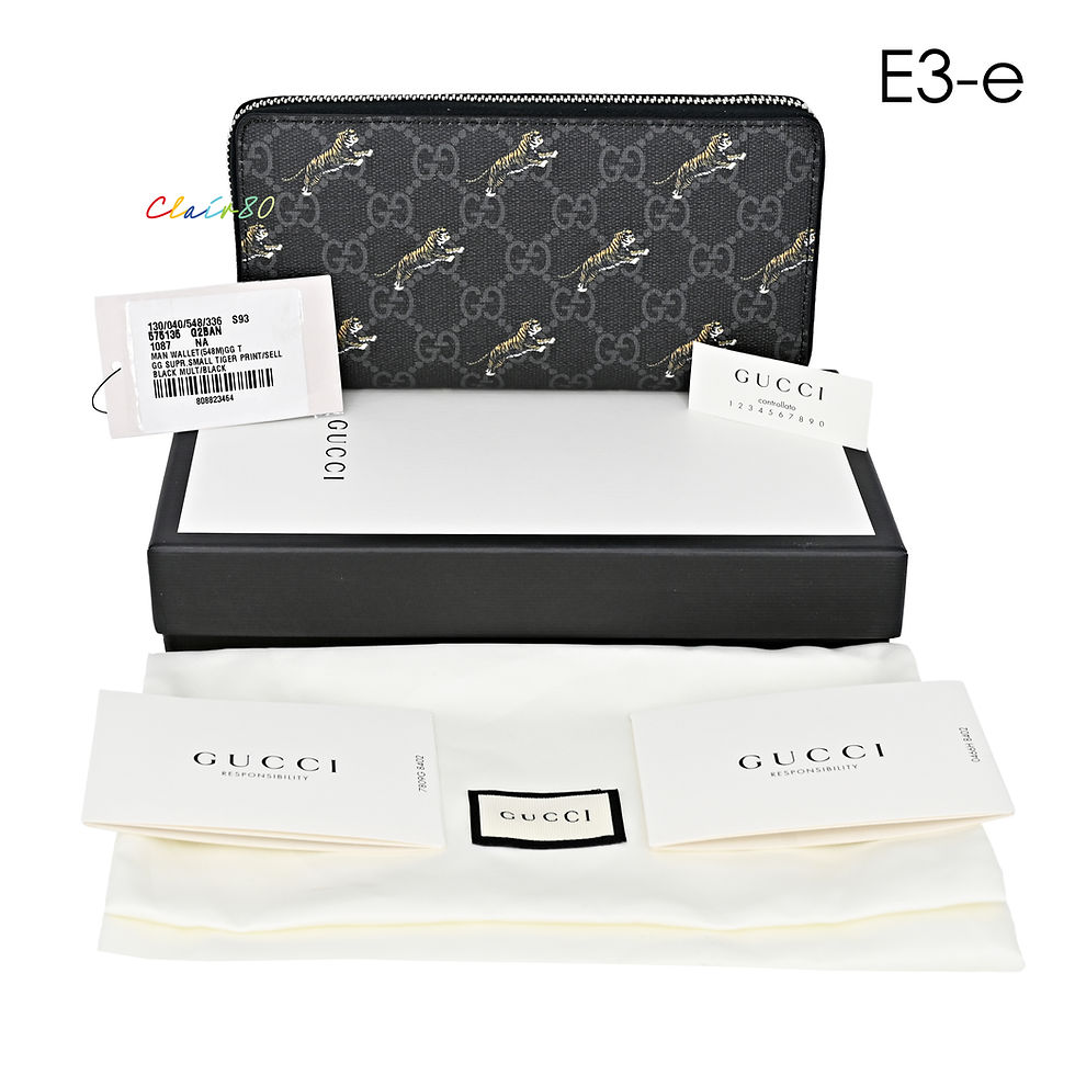 Thumbnail: Gucci GG Supreme Canvas with Tiger Print Large Zip Around Wallet