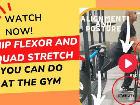Tight Hip Flexor and Quad Stretch for the Gym