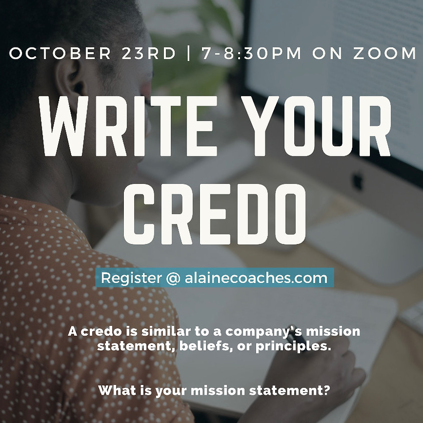 Write Your Credo