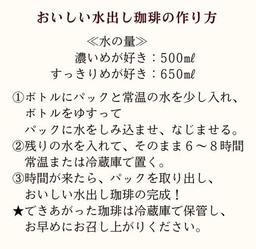 サムネイル： 水出し珈琲用パック