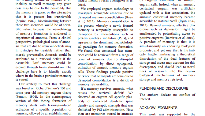 Rehebbilitating Memory