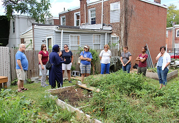 NCCD tour of 2019 urban ag. grant recipients.